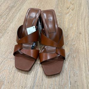 Brown Zara heeled sandals